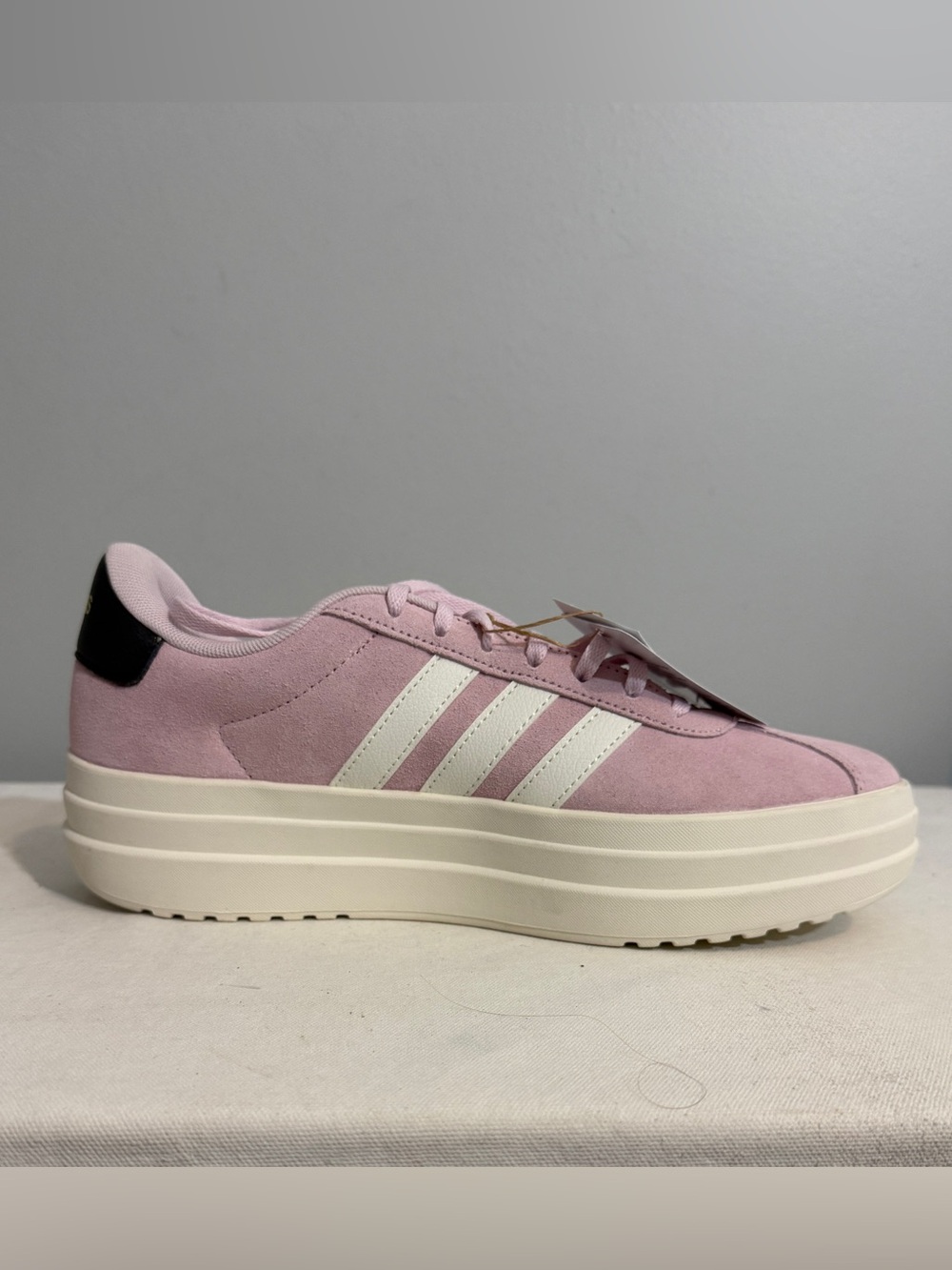 Adidas VL Court Bold Sneakers Women’s Pink Suede Platform Size 9 Shoes NWOB - Picture 5 of 14